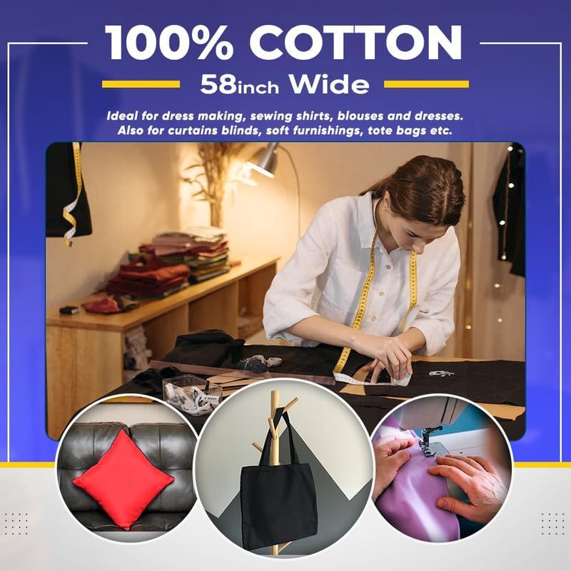 100% Cotton Fabric by the Metre