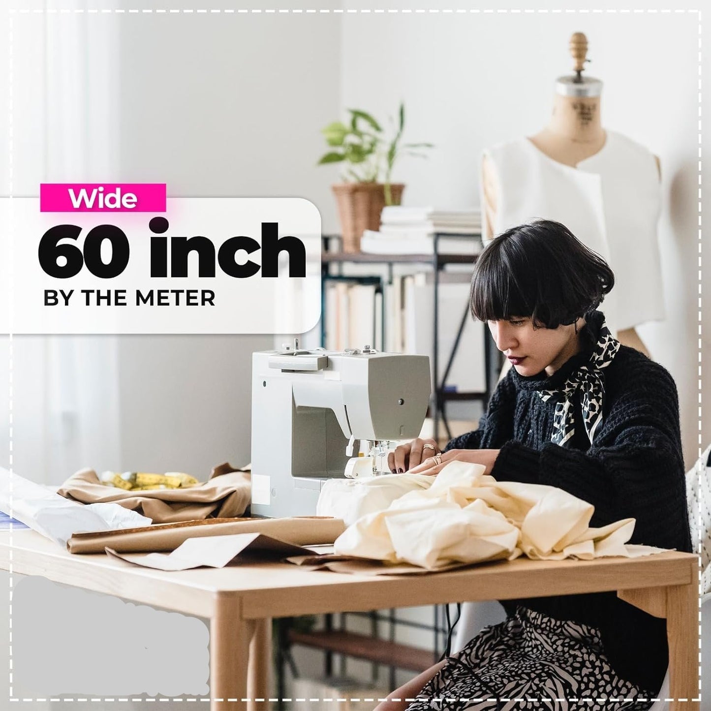 Calico Fabric by The Metre | 100% Cotton Medium Weight