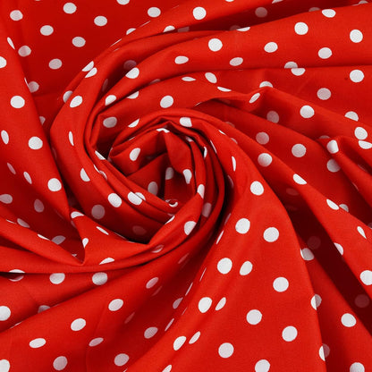 Polka Dot 100% Cotton Poplin Fabric by the Metre