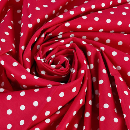 Polka Dot 100% Cotton Poplin Fabric by the Metre