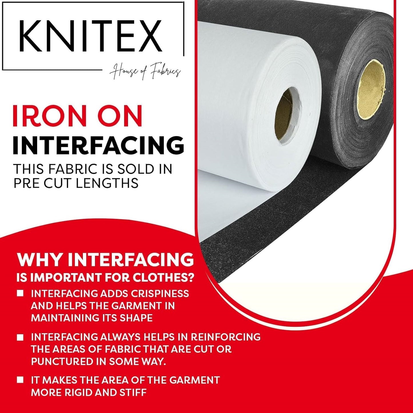 Iron-On Fusible Interfacing | Medium Weight Nonwoven